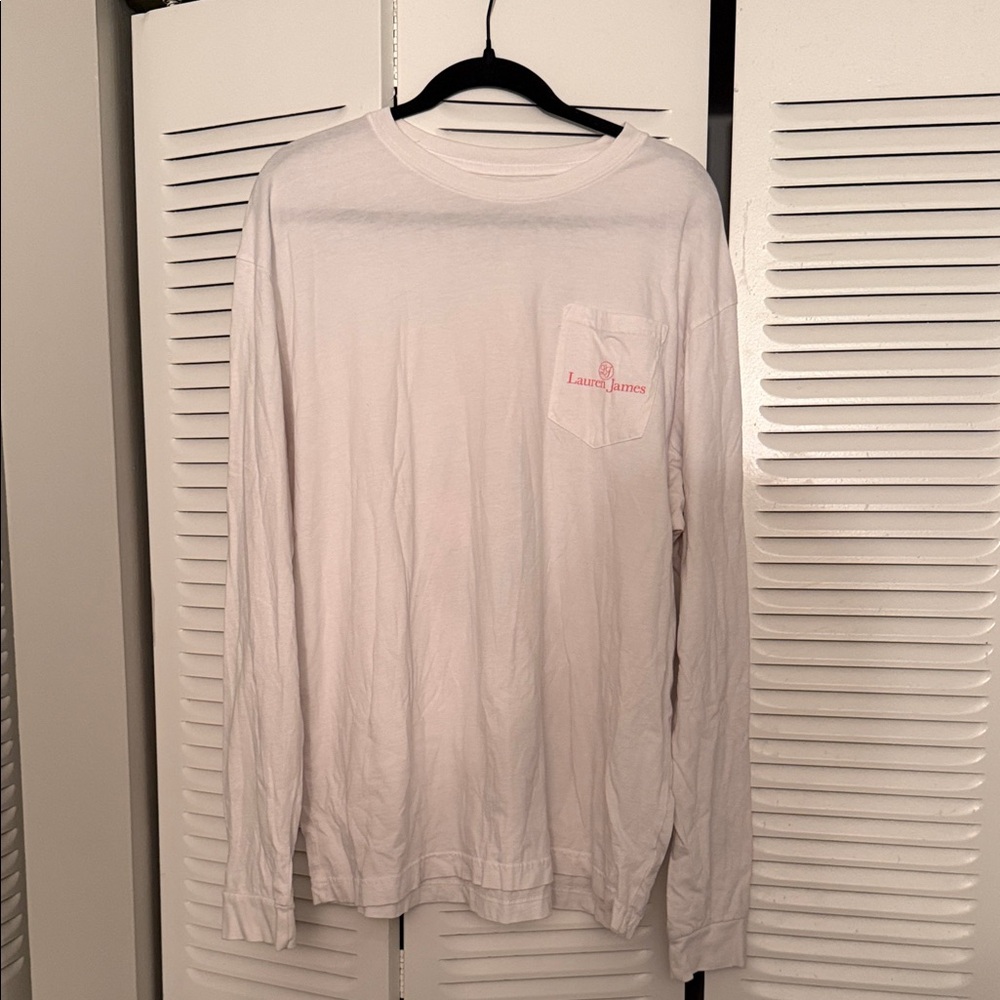 Lauren James Classic White Long Sleeve Tee
